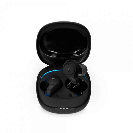 Auriculares inalámbricos Satellite Ksix, True Wireless, Autonomía 5+15h, Superficie táctil, Ergonómicos, Negro BXTW06N