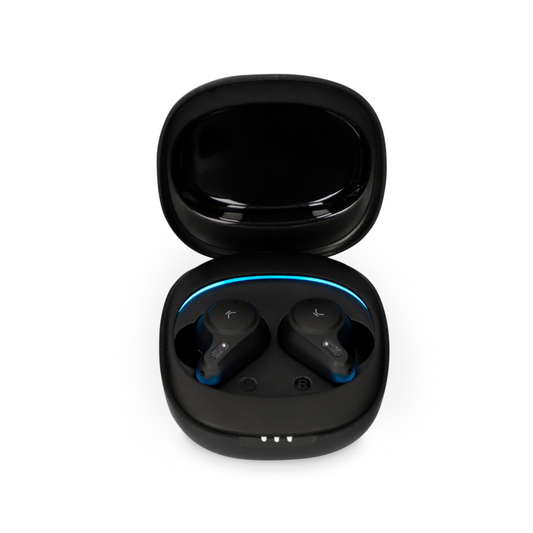 Auriculares inalámbricos Satellite Ksix, True Wireless, Autonomía 5+15h, Superficie táctil, Ergonómicos, Negro BXTW06N