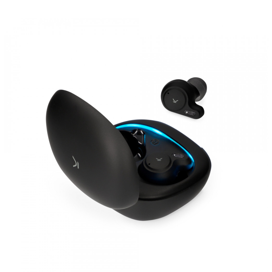Auriculares inalámbricos Satellite Ksix, True Wireless, Autonomía 5+15h, Superficie táctil, Ergonómicos, Negro BXTW06N