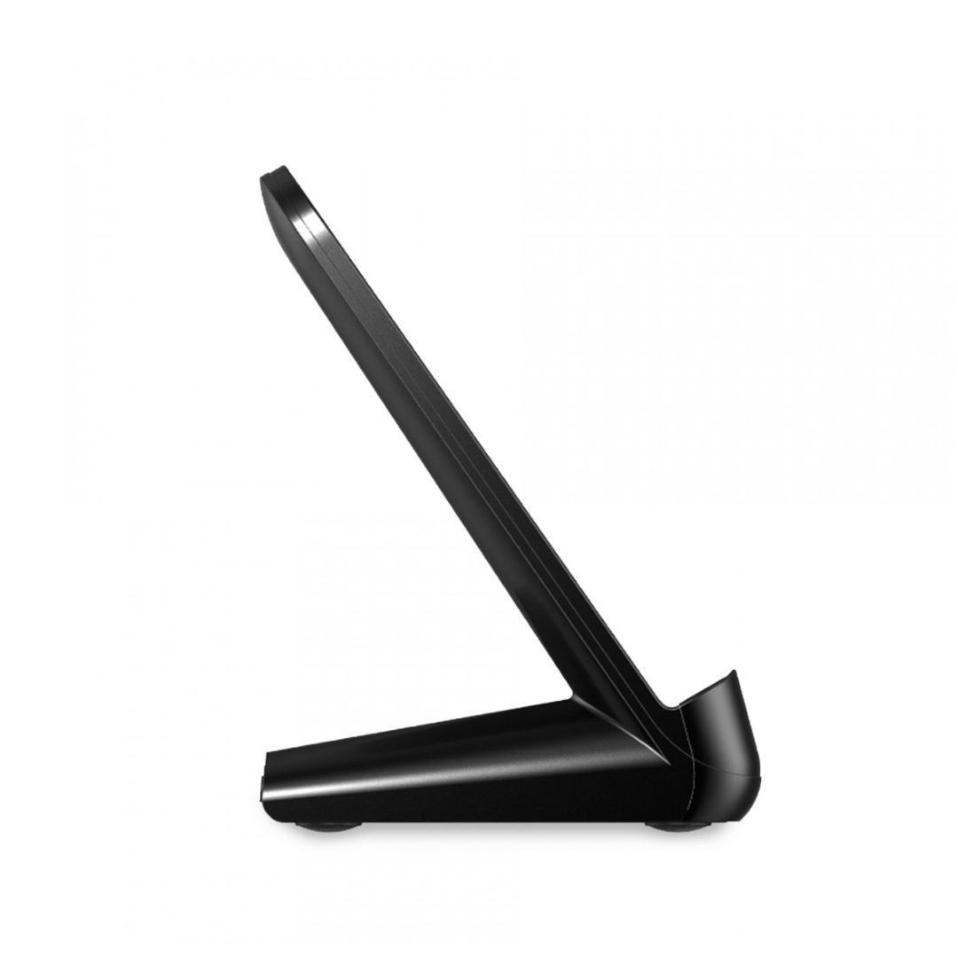 Despertador cargador inalámbrico sobremesa Ksix, 15W, Tecnología Qi, Modos visualización, Temperatura ambiente, Negro BXCQI17